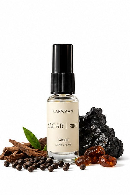Sagar Karwaan parfum with botanical and resin ingredients